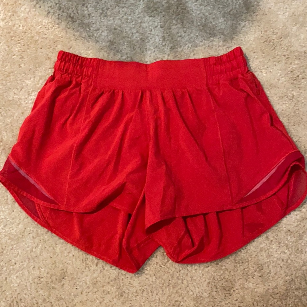 LULULEMON Red Hotty Hot Short 2.5 inseam
